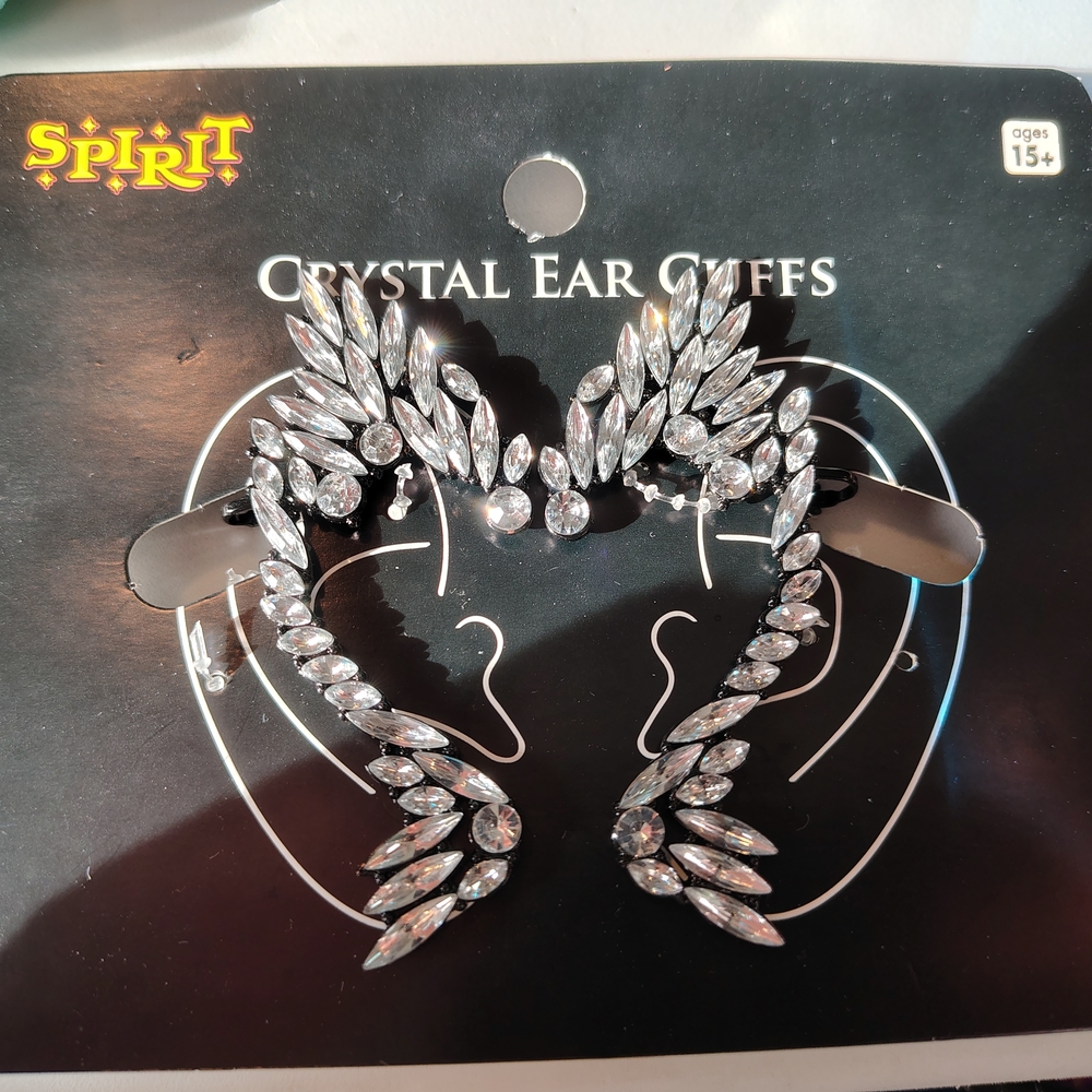 Spirit Silver Leaf Crystal Earrings